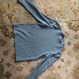 Madewell Sky Blue Striped Knit Pullover